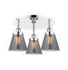 Cone - 3 Light - 18 inch - Polished Chrome - Flush Mount (916-3C-PC-G63)
