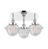 Oxford - 3 Light - 19 inch - Polished Chrome - Flush Mount (916-3C-PC-G534)