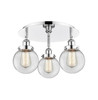 Beacon - 3 Light - 18 inch - Polished Chrome - Flush Mount (916-3C-PC-G202-6)