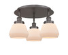 Fulton - 3 Light - 19 inch - Oil Rubbed Bronze - Flush Mount (916-3C-OB-G171)