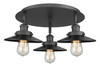 Edison - 3 Light - 20 inch - Matte Black - Flush Mount (916-3C-BK-M6-BK)