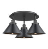 Ballston Urban - 3 Light - 20 inch - Matte Black - Flush Mount (916-3C-BK-M10-BK)