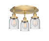 Cone - 3 Light - 17 inch - Brushed Brass - Flush Mount (916-3C-BB-G54)