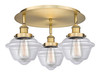 Oxford - 3 Light - 19 inch - Brushed Brass - Flush Mount (916-3C-BB-G532)