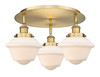 Oxford - 3 Light - 19 inch - Brushed Brass - Flush Mount (916-3C-BB-G531)