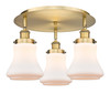 Bellmont - 3 Light - 18 inch - Brushed Brass - Flush Mount (916-3C-BB-G191)