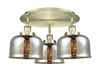 Cone - 3 Light - 20 inch - Antique Brass - Flush Mount (916-3C-AB-G78)