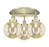 Beacon - 3 Light - 20 inch - Antique Brass - Flush Mount (916-3C-AB-G208-8)
