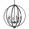 Colson BLK 6 Light Chandelier in Matte Black (3167-6 BLK)