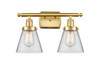 Cone - 2 Light - 16 inch - Satin Gold - Bath Vanity Light (916-2W-SG-G62)