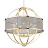 Colson 9 Light Chandelier In Olympic Gold With Pewter Shade(s) (3167-9 OG-PW)