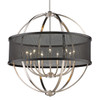 Colson 9 Light Chandelier In Pewter With Matte Black Shade(s) (3167-9 PW-BLK)