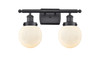 Beacon - 2 Light - 16 inch - Matte Black - Bath Vanity Light (916-2W-BK-G201-6)