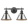 Orwell 2-Light Vanity Light in Matte Black with Chrome (3306-BA2 BLK-CH)