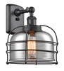 Bell Cage - 1 Light - 8 inch - Matte Black - Sconce (916-1W-BK-G73-CE)