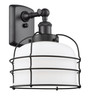 Bell Cage - 1 Light - 8 inch - Matte Black - Sconce (916-1W-BK-G71-CE)