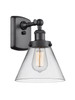 Cone - 1 Light - 8 inch - Matte Black - Sconce (916-1W-BK-G42-LED)