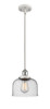 Bell - 1 Light - 8 inch - White Polished Chrome - Mini Pendant (916-1S-WPC-G74-LED)
