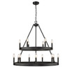 Alastair 2 Tier 6+9 Light Chandelier in Matte Black (1017-69 BLK)