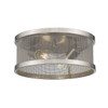 Channing 2 Light Flush Mount In Pewter With Matching Shade(s) (3168-FM11 PW-PW)
