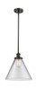 Cone - 1 Light - 12 inch - Oil Rubbed Bronze - Mini Pendant (916-1S-OB-G42-L-LED)