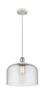 Bell - 1 Light - 12 inch - White Polished Chrome - Cord hung - Mini Pendant (916-1P-WPC-G74-L)