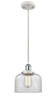 Bell - 1 Light - 8 inch - White Polished Chrome - Cord hung - Mini Pendant (916-1P-WPC-G72-LED)