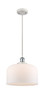 Bell - 1 Light - 12 inch - White Polished Chrome - Cord hung - Mini Pendant (916-1P-WPC-G71-L)