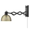 Hawthorn Articulating 1-Light Wall Sconce (3824-A1W BLK-AB)