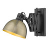 Hawthorn Articulating 1-Light Wall Sconce (3824-A1W BLK-AB)