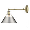 Orwell Articulating Wall Sconce in Aged Brass with Pewter (3306-A1W AB-PW)