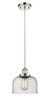 Bell - 1 Light - 8 inch - Polished Nickel - Cord hung - Mini Pendant (916-1P-PN-G74-LED)