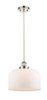 Bell - 1 Light - 12 inch - Polished Nickel - Cord hung - Mini Pendant (916-1P-PN-G71-L-LED)