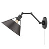 Orwell Articulating Wall Sconce in Matte Black with Rubbed Bronze (3306-A1W BLK-RBZ)