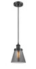 Cone - 1 Light - 6 inch - Matte Black - Cord hung - Mini Pendant (916-1P-BK-G63)