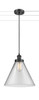 Cone - 1 Light - 12 inch - Matte Black - Cord hung - Mini Pendant (916-1P-BK-G42-L)