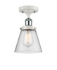 Cone - 1 Light - 6 inch - White Polished Chrome - Semi-Flush Mount (916-1C-WPC-G64)