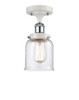 Bell - 1 Light - 5 inch - White Polished Chrome - Semi-Flush Mount (916-1C-WPC-G54-LED)