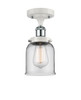 Bell - 1 Light - 5 inch - White Polished Chrome - Semi-Flush Mount (916-1C-WPC-G52)