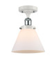 Cone - 1 Light - 8 inch - White Polished Chrome - Semi-Flush Mount (916-1C-WPC-G41-LED)