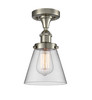 Cone - 1 Light - 6 inch - Brushed Satin Nickel - Flush Mount (916-1C-SN-G62)