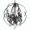 Ella 6 Light Chandelier In Matte Black (1323-6 BLK)