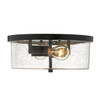 Rayne Flush Mount in Matte Black with Seeded Glass (4307-FM BLK-SD)
