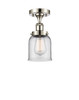 Bell - 1 Light - 5 inch - Polished Nickel - Semi-Flush Mount (916-1C-PN-G52-LED)