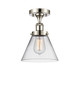Cone - 1 Light - 8 inch - Polished Nickel - Semi-Flush Mount (916-1C-PN-G42)