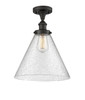 Cone - 1 Light - 12 inch - Oil Rubbed Bronze - Semi-Flush Mount (916-1C-OB-G44-L)