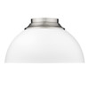 Zoey Flush Mount in Pewter with Matte White Shade (6956-FM PW-WHT)