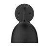 Zoey 1-Light Wall Sconce in Matte Black with Matte Black Shade (6956-1W BLK-BLK)