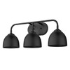 Zoey 3-Light Bath Vanity in Matte Black with Matte Black Shade (6956-BA3 BLK-BLK)
