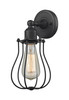 Muselet - 1 Light - 6 inch - Matte Black - Sconce (900-1W-BK-CE513-BK)